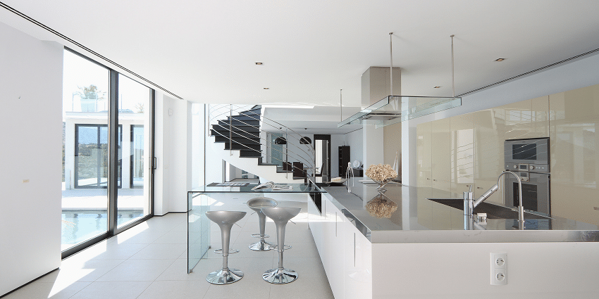 vidro na decoração cozinha